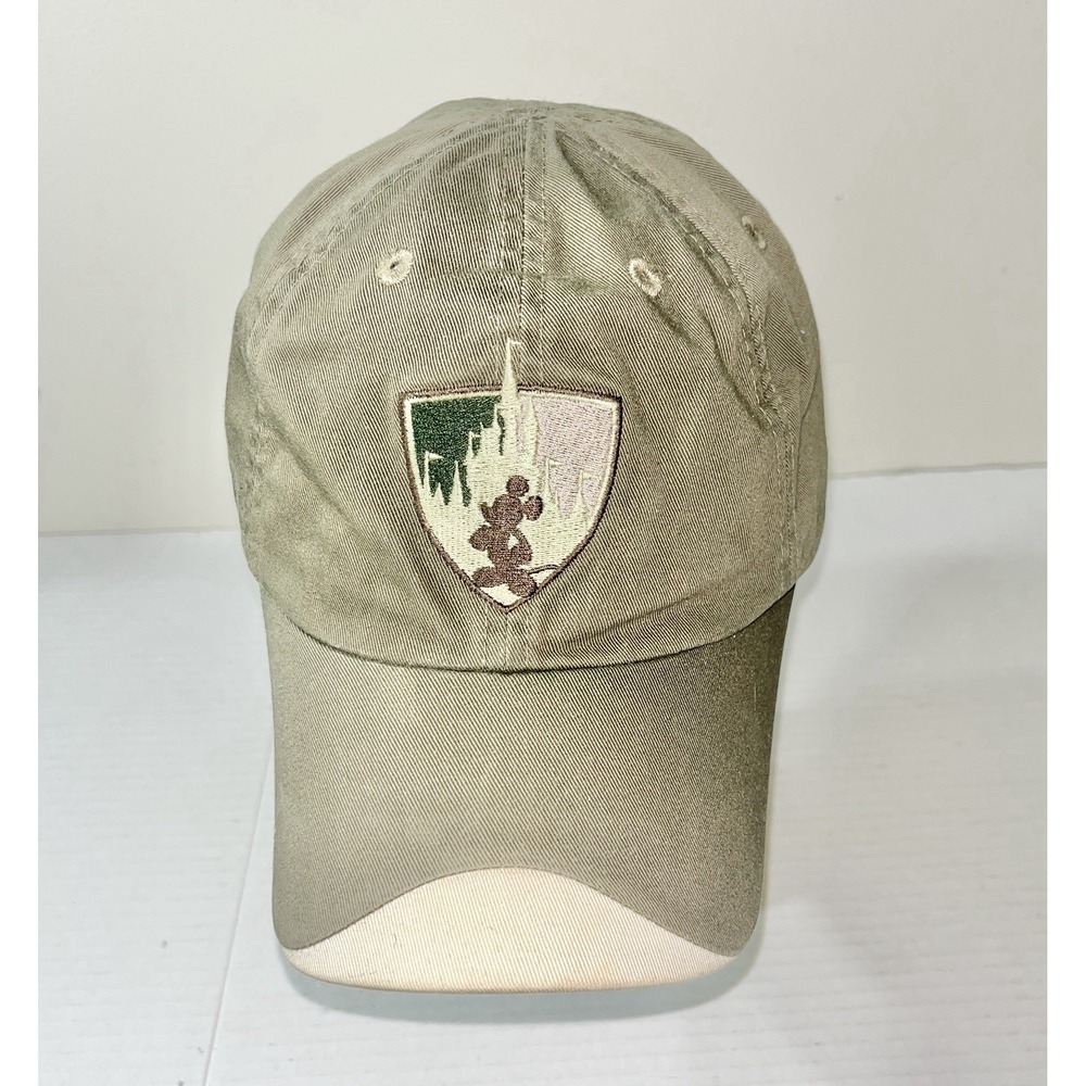 Vintage Disney Cast Member Hat Men's OS Green Mickey Mouse Cinderella Castle